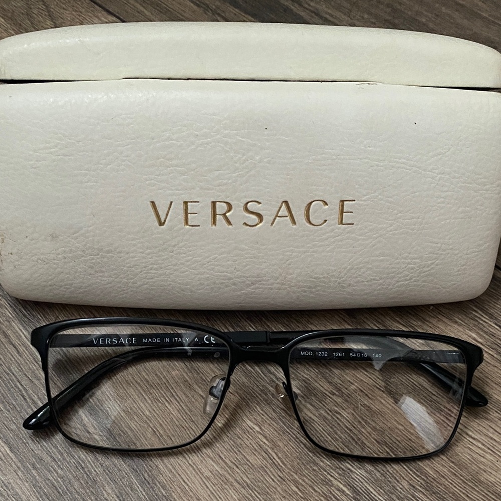 Versace Unisex Black Metal Frame Eyewear